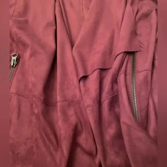 SOPHIA JEANS BY SOPHIA VERGERÀ FAUX SUEDE MOTO JACKET IN FIG SIZE LARGE - Picture 8 of 16